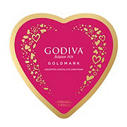 Godiva Goldmark Assorted Chocolate Creations Valentine's Heart Gift Box, 9 pc