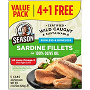 Season Boneless & Skinless Sardine Fillets 5 Pack