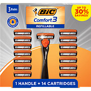 BIC Comfort 3 Refillable Razor & 14 Cartridges Gift Set