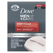 Dove Men+Care 3-in-1 Exfoliating Bar Soap - Deep Clean