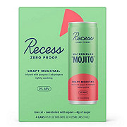 Recess Zero Proof Watermelon Mojito Craft Mocktail 4 pk Cans