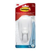 Command Bath Hook - White