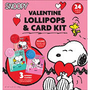 Peanuts Snoopy Lollipops Valentine's Exchange Candy & Cards
