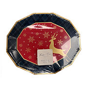 Hudson + Gray Reindeer Christmas Party Paper Serving Plates, 5 ct