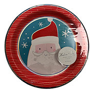 Hudson + Gray Santa Christmas Party Paper Plates, 8 ct