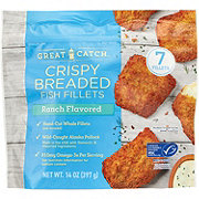 Great Catch Frozen Golden Panko Crispy Breaded Pollock Fish Fillets