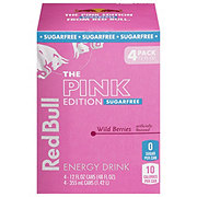 Red Bull Sugar-Free Pink Edition Energy Drink 4 pk Cans - Wild Berries