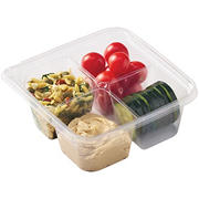Meal Simple by H-E-B Snack Tray - Mediterranean Orzo, Hummus, Tomatoes & Cucumbers