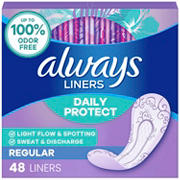 Always Daily Protect Liners - Regular, Unscented