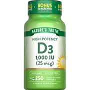Nature's Truth Vitamin D3 1000 IU Softgels