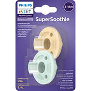 Avent Super Soothie Pacifiers (3-18 Months) - Yellow & Cyan