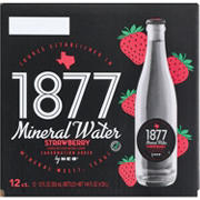 H-E-B 1877 Strawberry Mineral Water 12 pk Bottles