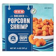H-E-B Frozen Breaded Wild Popcorn Shrimp