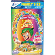 General Mills Rainbow Sprinkles Lucky Charms Cereal- Family Size