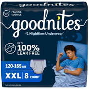 おむつ用品 goodnites XXL 54kg-75kg Goodnites Boys' Nighttime Bedwetting Underwear, Size XXL (120-165