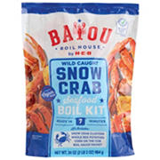 Bayou Boil House by H-E-B Wild Caught Snow Crab Seafood Boil Kit