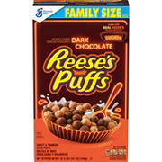 General Mills Reese's Puffs Dark Chocolate Cereal - Family Size