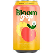 Bloom Pop Prebiotic Soda - Peach Pineapple, 12 oz