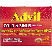 Advil Cold & Sinus Ibuprofen 200 Mg  Pseudoephedrine Hcl 30 Mg Coated 