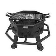 All Seasons Feeders 28 in Fire Pit with Grill, Texas ...