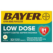 Bayer Aspirin Pain Reliever/Fever Reducer Low Dose 81 mg Enteric Safety ...