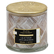 leather scented candle