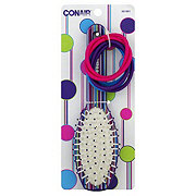 conair dots stripes hairbrush with elastics shop brushes combs at h e b conair dots stripes hairbrush with