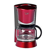 Cup Metallic Red Electric Coffee Maker 