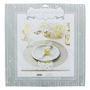 Creative Converting Silver Glitter Placemats Napkins Table Home