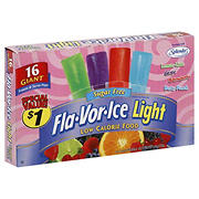 Fla-Vor-Ice Light Giant Assorted Flavors Sugar Free Freeze & Serve Pops
