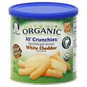 gerber organic lil crunchies white cheddar