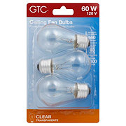 Gtc Clear 60 Watt Ceiling Fan Light Bulbs At H E B