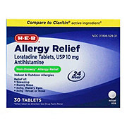 H-E-B Allergy 24 Hour Relief Loratadine Tablets – 10 mg