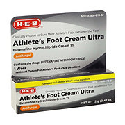 H-E-B Clotrimazole 1% Athlete Foot Cream - Shop Medicines & Treatments ...