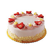 H-E-B Bakery Strawberry Betterceme White Cake