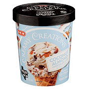 H-E-B Creamy Creations Coconut Almond Chocolate Chip Ice Cream - HEB Tubs