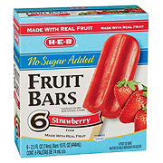 H-e-b Creamy Creations No Sugar Added Strawberry Fruit Bars - Shop Ice Cream Treats At H-e-b