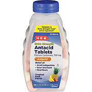 H E B Extra Strength Antacid Assorted Fruit Chewable Tablets Mg