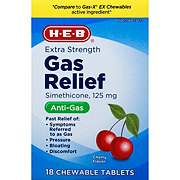 H-E-B Extra Strength Gas Relief Cherry Chewable Tablets - Shop ...