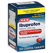 H-E-B Ibuprofen 200 Mg Coated Tablets - Shop Pain Relievers At H-E-B