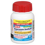 H-E-B Naproxen Sodium Fever & Pain Relief Caplets – 220 Mg - Shop ...