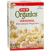 H E B Organics Original Microwave Popcorn Shop Popcorn At H E B