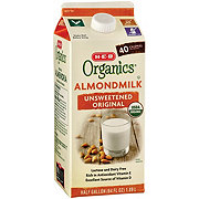 H-E-B Organics Unsweetened Original Almond Milk - Shop Milk At H-E-B