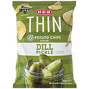 H-E-B Select Ingredients Thin Dill Pickle Potato Chips - Shop Snacks ...