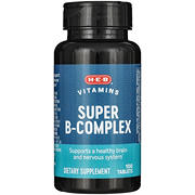H E B Super B Complex With Folic Acid Vitamin C Tablets Shop