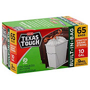 H E B Texas Tough Stretch Drawstring Built In Bag 10 Gallon Trash H E B Texas Tough Stretch Drawstring Built In Bag 10 Gallon Trash Bags At