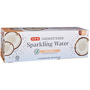 H-E-B Unsweetened Coconut Sparkling Water 12 pk Cans