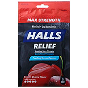 Halls Relief Max Strength Frozen Cherry Cough Drops - Shop Medicines ...