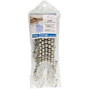 Kenney Beaded Roller Shower Curtain Double Hooks Brushed Nickel