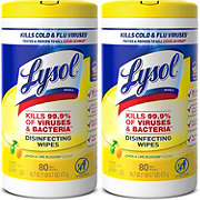 Lysol Disinfecting Wipes Sanitizing Antibacterial Cleaning Wipes - Lemon